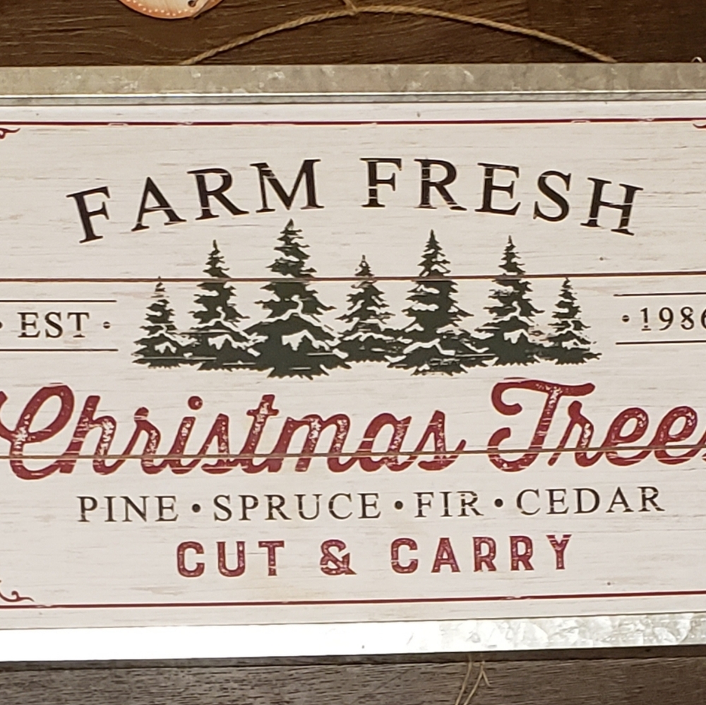 Farm fresh Christmas tree sign